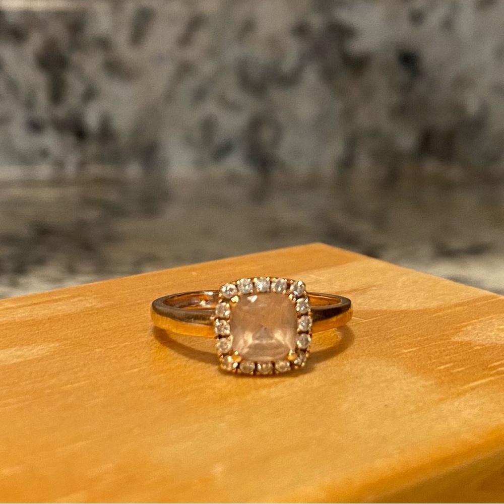 Morganite and Diamond Ring in 10K Rose Gold size 7